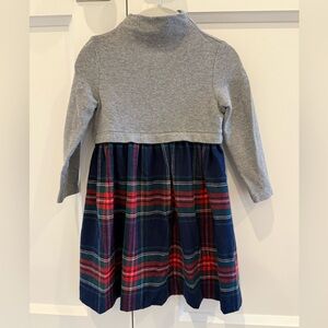 Il Gufo Gray and Navy Plaid Kids Dress